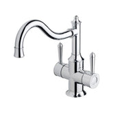 Phoenix Nostalgia Twin Handle Sink Mixer 230mm Shepherds Crook